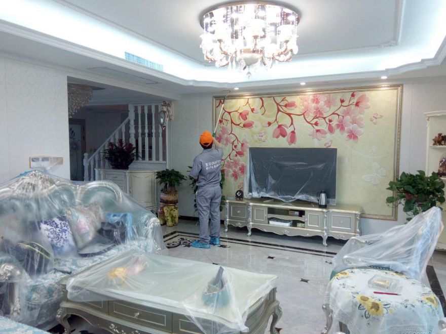 和眾曲江城閱小區(qū)荃芬除甲醛施工案例