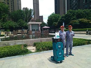 中鐵建國際城曦園小區(qū)荃芬除甲醛施工案例