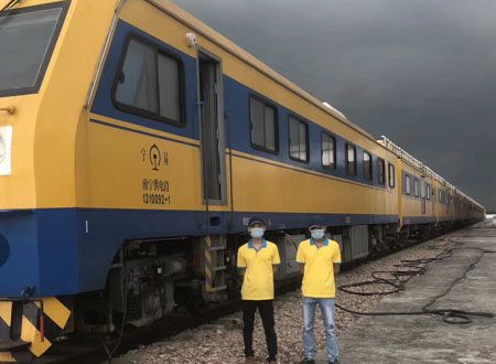 中國(guó)中車集團(tuán)JJC檢修列車-南寧站除甲醛施工案例